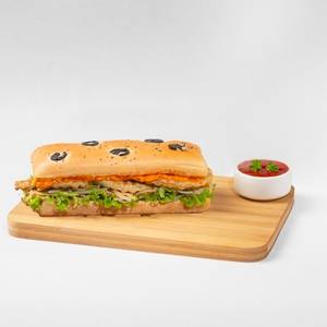 Homemade Chicken Patty Focaccia Sandwich