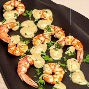 Creamy Garlic Sauce Prawns