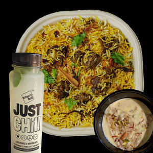 Mutton Biriyani  (Mini) +Sahi Tukda +Tanka Torani,  Combo [serves 1]
