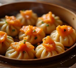 Veg Cheese Chilli Steamed Momos