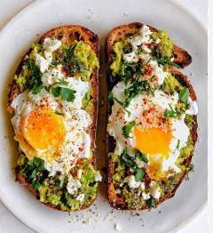 Guacamole And Poached Egg Toast