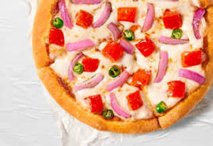 Paneer onion and capsicum pizza