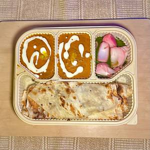 Kadhai Paneer With 1butter Roti + 1butter Naan +Onions And Chutney