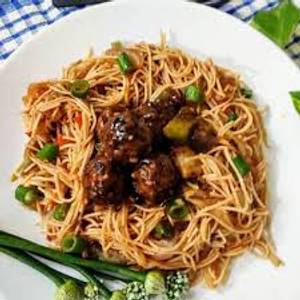 Veg munchurian noodles