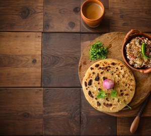 Sattu Paratha with bharta
