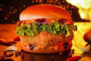 Korean Crispy Veg Burger