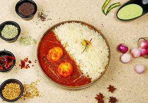 Egg Curry Rice Combo