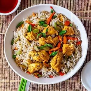 Combination rice chicken