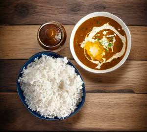 Steam Rice with creamy dal makhani
