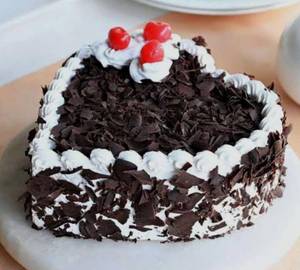 Eggless Black Forest Cake Mother's Day Heart Shaped