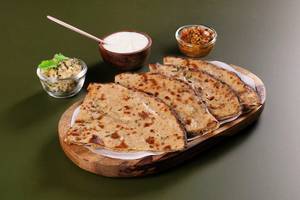 Aloo Paratha with Dahi & Pickles