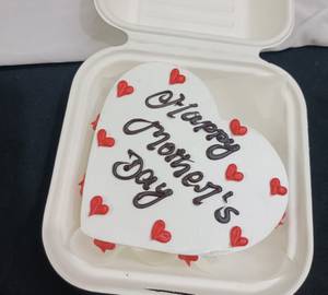 Happy Mother's Day Heart Shape Butterscotch Bento Cake