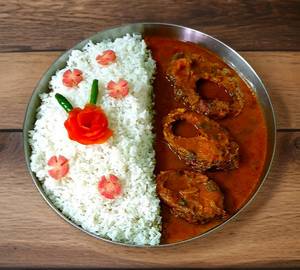 Rice with fish curry