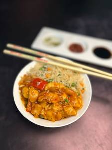 Shanghai Chicken Bowl  + Spring Roll (2 Pcs)