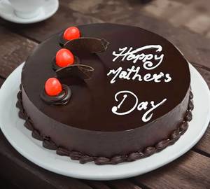 Mother's Day Round Eggless Chocolate Truffle Cake