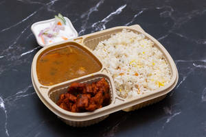 Ghee Rice + Kerala Chicken Curry + Chilli Chicken