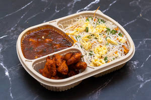 Egg Fried Rice + Chicken Manchurian Gravy + Chilli Chicken