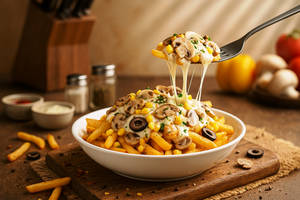 Mushroom & Corn Cheese Fries