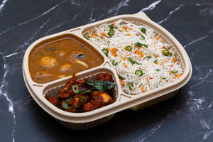 Veg Fried Rice + Mushroom Masala + Chilli Mushroom