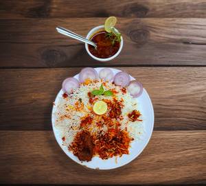 Tandoori chicken dum biryani