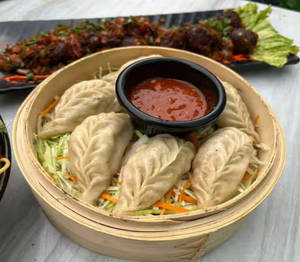 Paneer steamed momos [full]