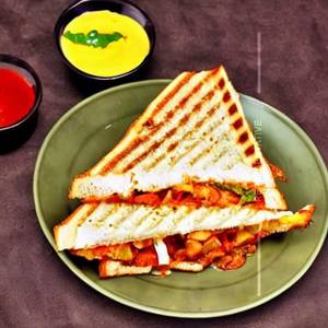 Cheese Aloo Matar Sandwich Grilled