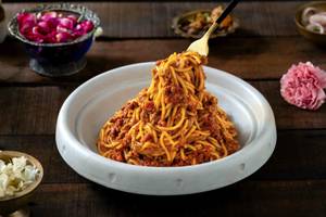 Spaghetti Bolagnese Desi Style (Mutton Keema)