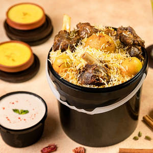 Kolkata Style Bucket Mutton Biryani [Serves 6]