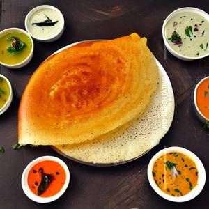 Cheese Onion Rava Sada Dosa Butter