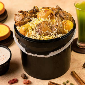 Kolkata Style Bucket Chicken Biryani [Serves 6]