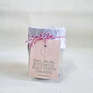 Ragi, Bajra, Buttermilk, Garlic Crackers