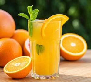Orange with mint