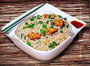 Fried rice chicken