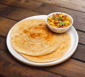 Egg Bhurji With 2 Laccha Paratha