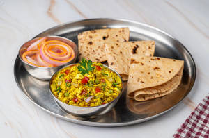Paneer Bhurji With Roti Or Paratha Or Rice