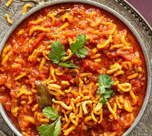 Kathiyawadi Sev Lasan Na Shak