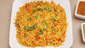 Veg Biryani With Masala Chaach