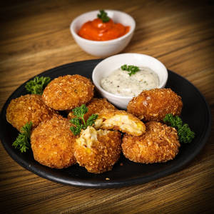 CRISPY CORN & CHEESE CROQUETTES
