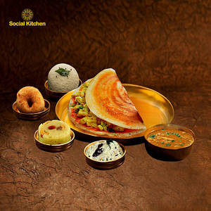 South Indian Breakfast - Udupi Masala Dosa+idly+vada+sweet Kesari