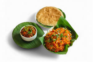 Tomato Rice-Veg Korma Or Raita- Roasted Papad [o]