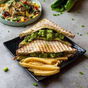 Paneer Pesto Sanwich & Masala Thumsup Combo