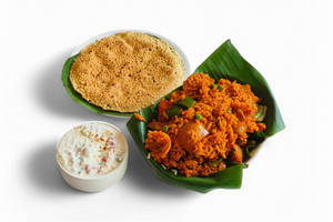 Kaikari Biriyani-Raita-Roasted Papad [o]