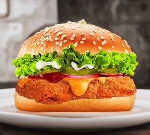 Chicken tandoori cheese burger
