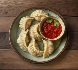 Steam momos non veg [per plate 6 pecies]