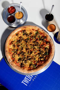 Chermoula Chicken With Vodka Sauce Pizza
