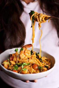 Spaghetti Prawns