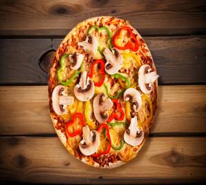 Capcicum mushroom pizza