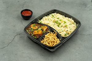 Fried Rice + Paneer Chilli Gravy + Crispy Chopsuey