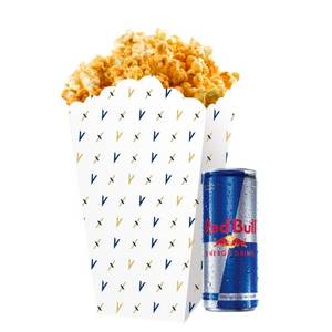 Regular Cheese Popcorn With Red Bull