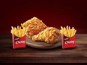 2 Pcs Chicken With Fries
